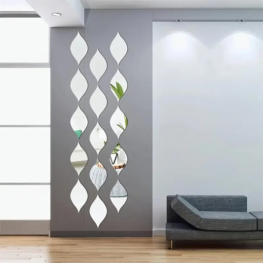 طقم المرايا الجدارية DECORATY - على شكل قطرات ماء الجديدة