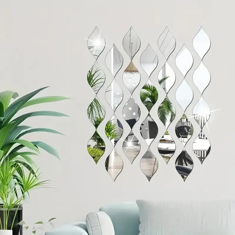 طقم المرايا الجدارية DECORATY - على شكل قطرات ماء الجديدة