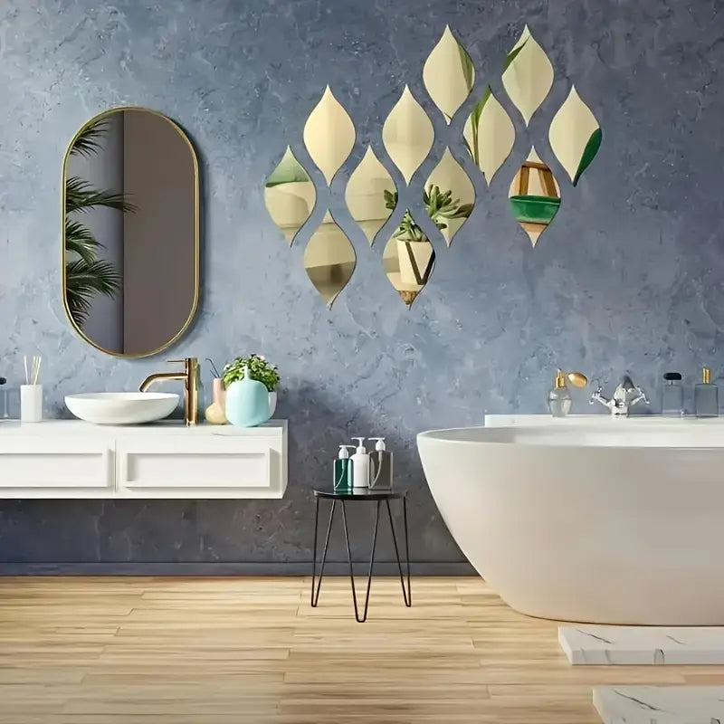 طقم المرايا الجدارية DECORATY - على شكل قطرات ماء الجديدة